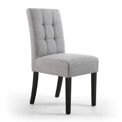 Moseley Waffle Linen Effect Silver Grey Dining Chair