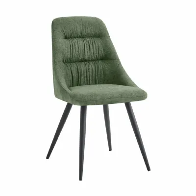 Corinth Linen Effect Green Dining Chair