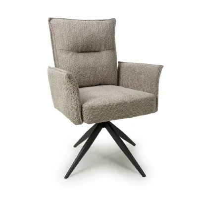 Brunswick Textured Chenille Effect Mink Swivel Chair