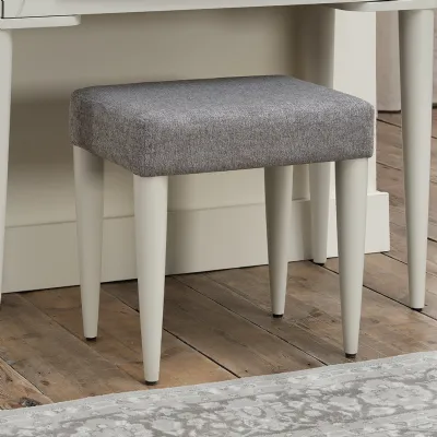 Larsen Scandi Oak And Soft Grey Stool Grey Fabric