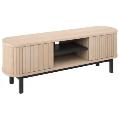 Vega Scandi Oak And Peppercorn Entertainment Unit