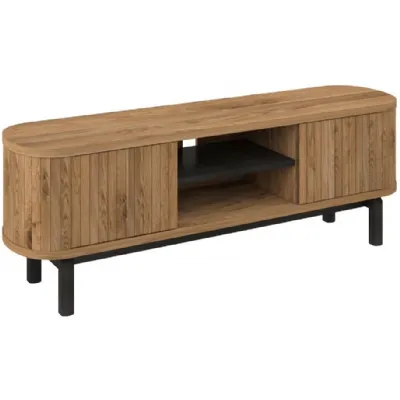 Vega Rustic Oak And Peppercorn Entertainment Unit