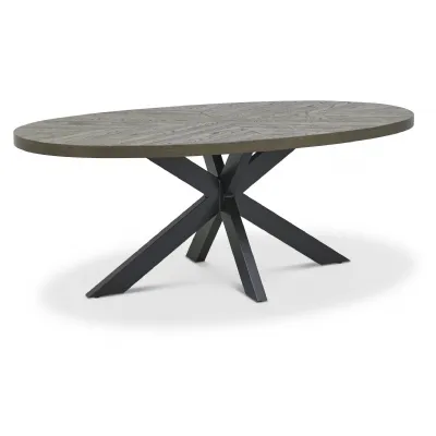 Dark Oak Extra Large 235cm Oval Dining Table