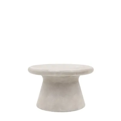 Concrete Effect Small Round Coffee Table