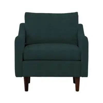 Vintage Peacock Velvet Fabric Sofa Armchair