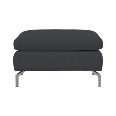Style Sabino Jet Faux Leather Square Footstool 50x85cm