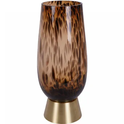 Savanna Glass Vase with Brass Base 40cm
