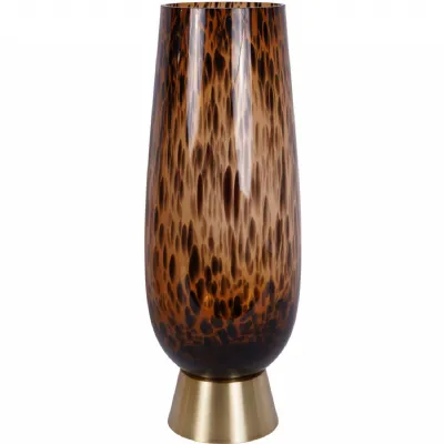 Savanna Glass Vase with Brass Base 50cm