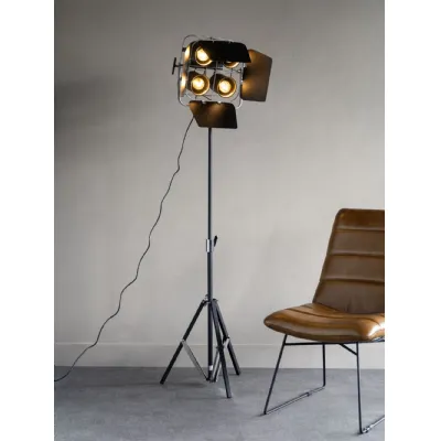 Metal Tripod Floor Lamp Modern Cinematic Style