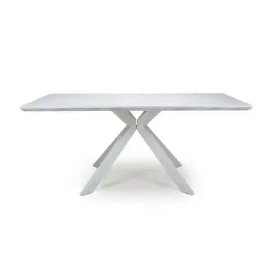 White Marble Extending Dining Table Stain Scratch Resistant