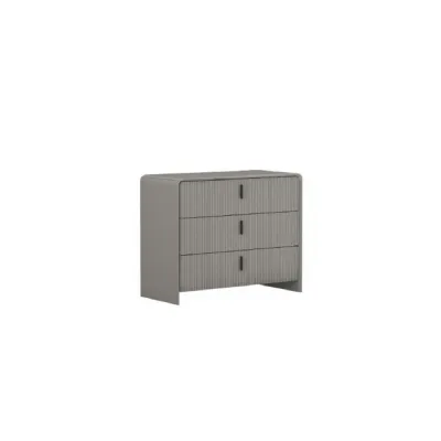 Grey Patterned Small Chest of 3 Drawers
