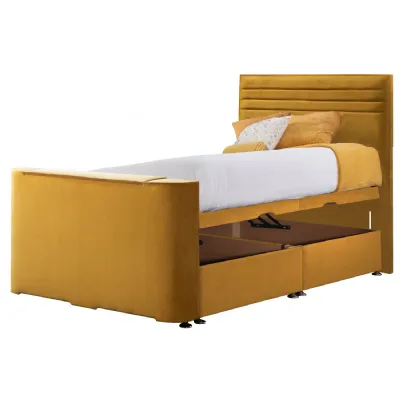 Mustard Image Chic Double TV Bed