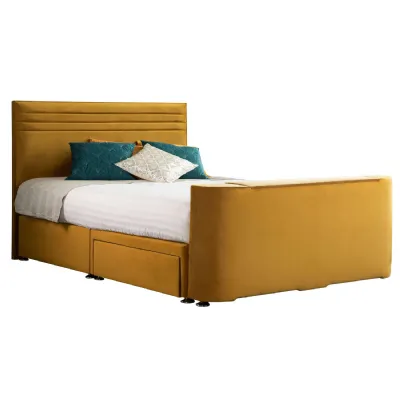 Mustard Image Chic Super King Size TV Bed