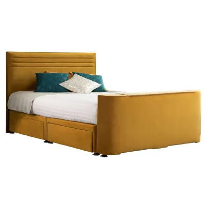 Mustard Image Chic Super King Size TV Bed