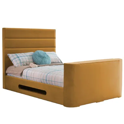 Mustard Mazarine Standard King Size TV Bed