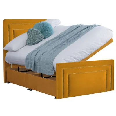 Mustard Style Brogan Double Fabric Bed