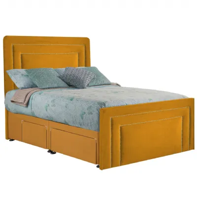 Mustard Style Brogan Double Fabric Bed