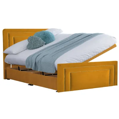 Mustard Style Brogan Super King Size Fabric Bed