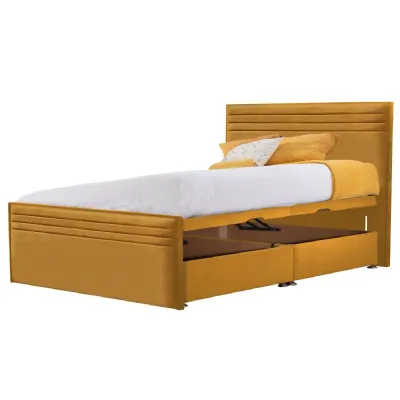 Mustard Style Chic Hybrid Super King Size Fabric Bed