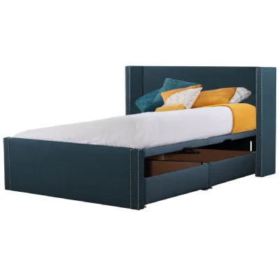 Deep Blue Tallis Super King Size Bed Frame