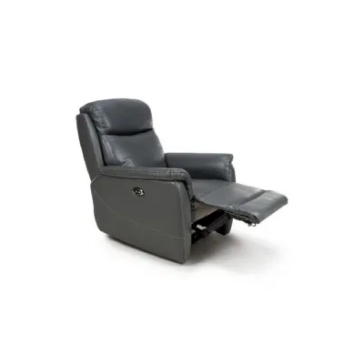 Chestnut Leather Single Seater Electric Power Recliner Sofa