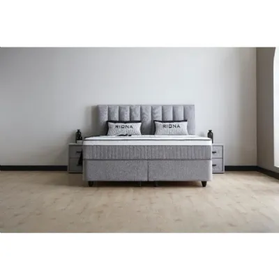 Grey Fabric 5ft King Size 150cm Ottoman Storage Bed