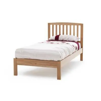 Thornton Solid Oak Wood 120cm Small Double 4ft Bed Frame Low Foot End ...
