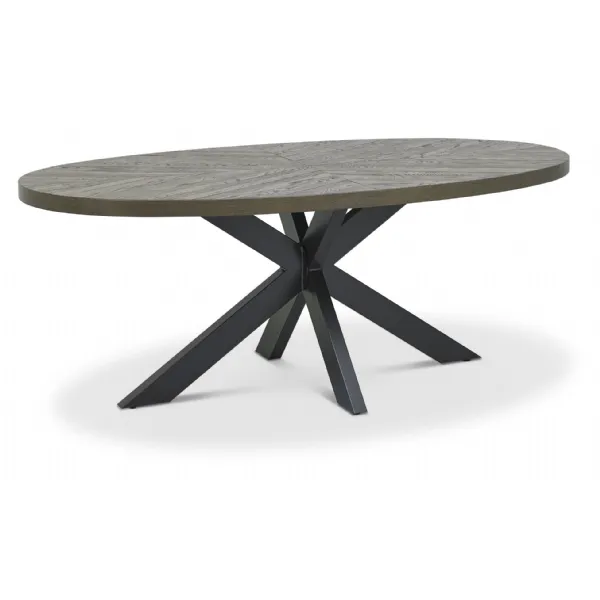 Dark Oak Extra Large 235cm Oval Dining Table