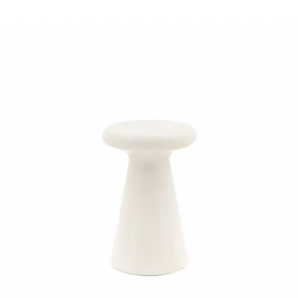 Cream Gloss Small Round Side Table