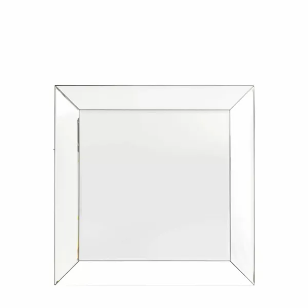 Bevelled Edge Square Silver Wall Mirror