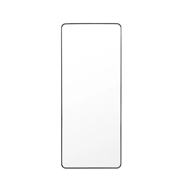 Black Metal Extra Large Rectangular Leaner Wall Mirror