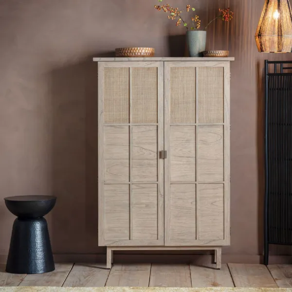 Scandi Style Natural Wood Storage Cupboard