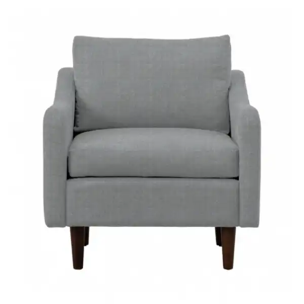 Vintage Nickel Velvet Fabric Sofa Armchair