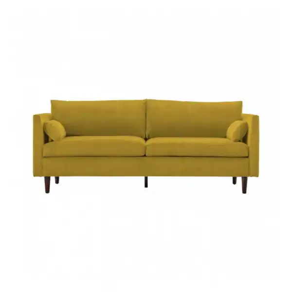 Model 3 Yellow Velvet 3 Seater Sofa
