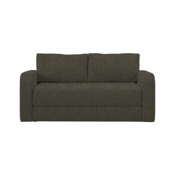 Retro Style Corto Mocha Heavyweight Boucle Upholstered 2 Seater Sofa Bed 82x155cm