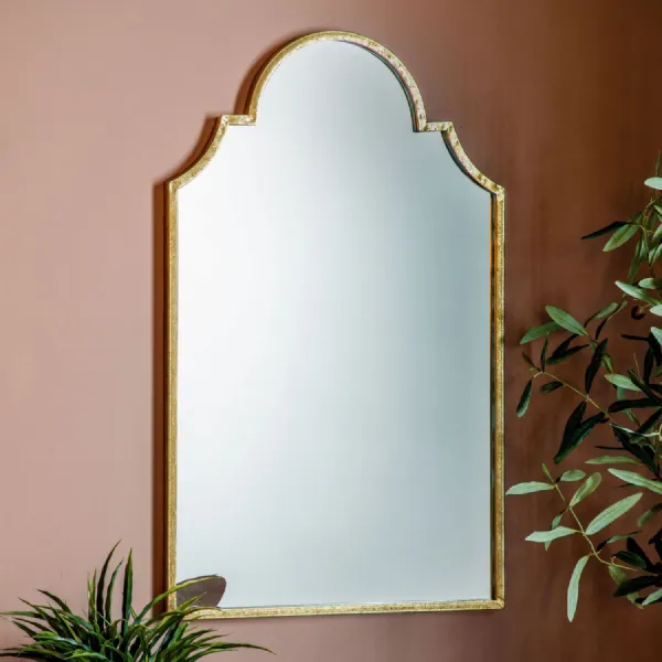 Gold Metal Framed Decorative Wall Mirror