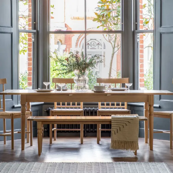 Oak Farmhouse Large Rectangular Extending Dining Table