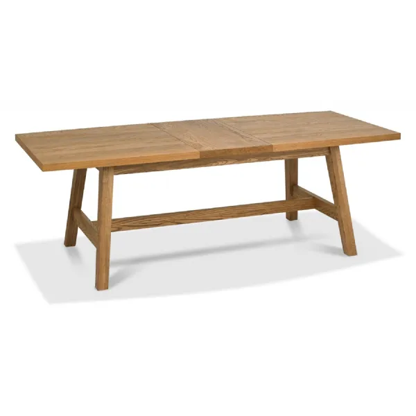 Rustic Dark Oak Large Extending 4 to 6 Seater Dining Table