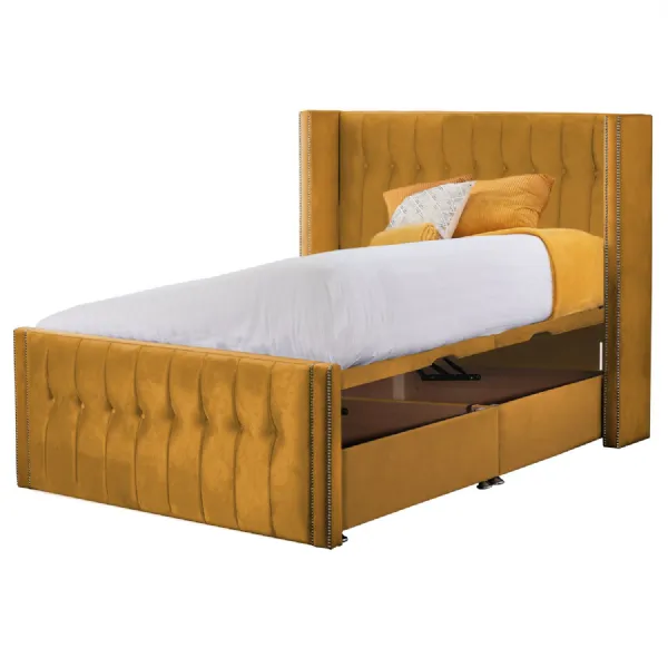 Mustard Byrd Double Bed Frame