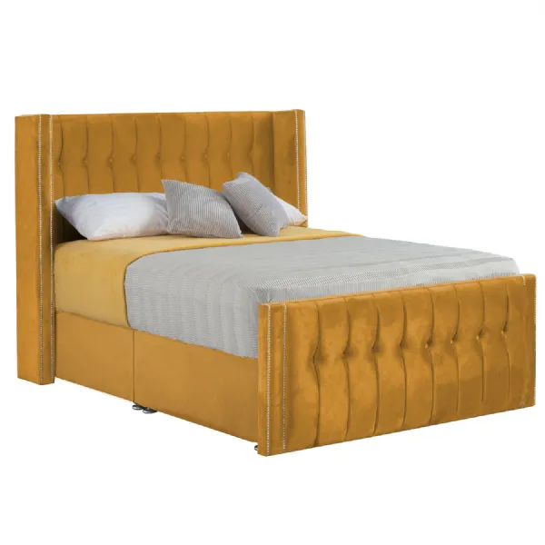 Mustard Byrd King Size Bed Frame