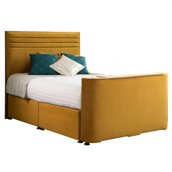 Mustard Image Chic Double TV Bed