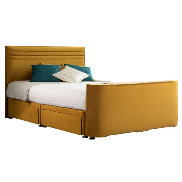 Mustard Image Chic Super King Size TV Bed