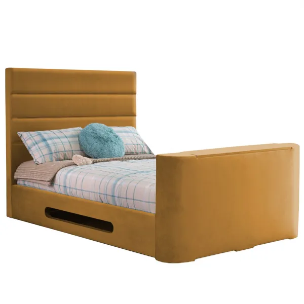 Mustard Mazarine Standard Double TV Bed