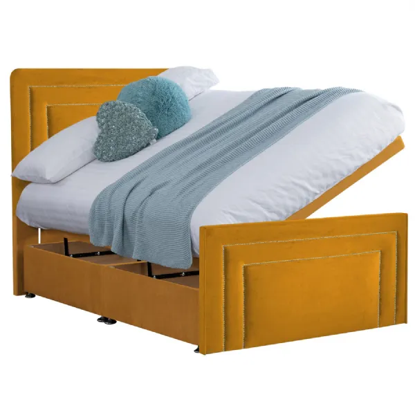 Mustard Style Brogan King Size Fabric Bed