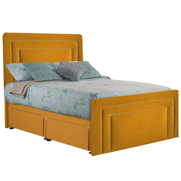 Mustard Style Brogan King Size Fabric Bed