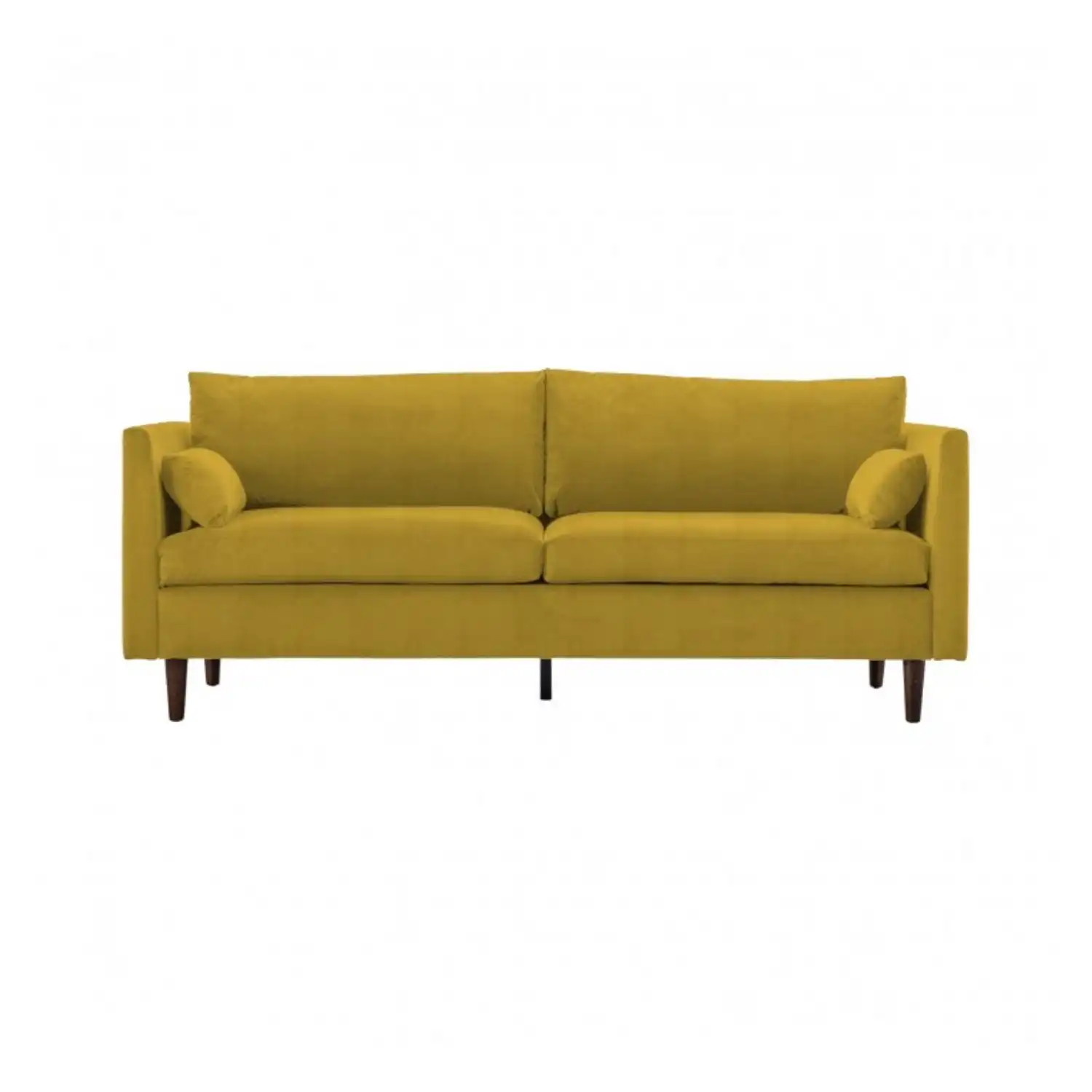 Model 3 Yellow Velvet 3 Seater Sofa