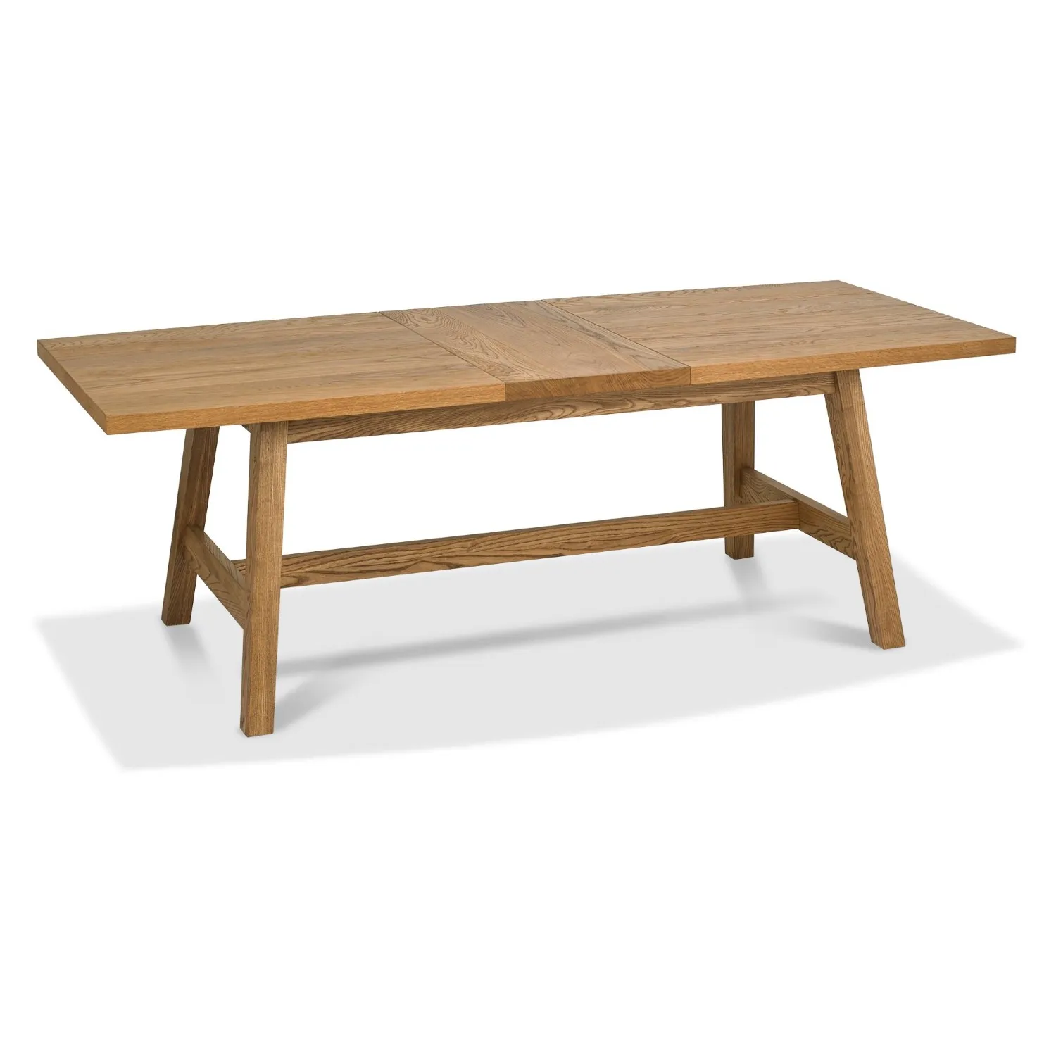 Rustic Dark Oak Large Extending 4 to 6 Seater Dining Table