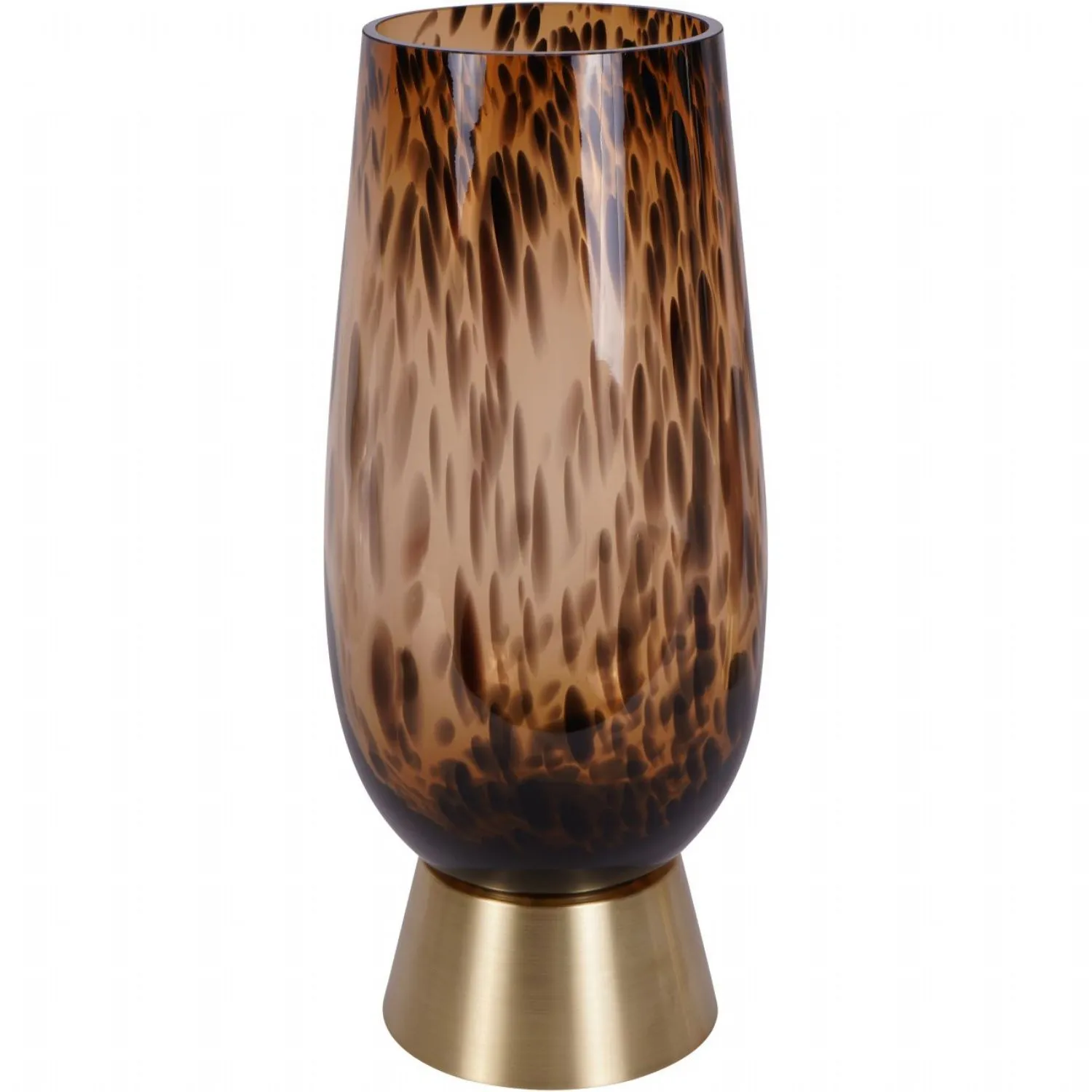 Savanna Glass Vase with Brass Base 40cm
