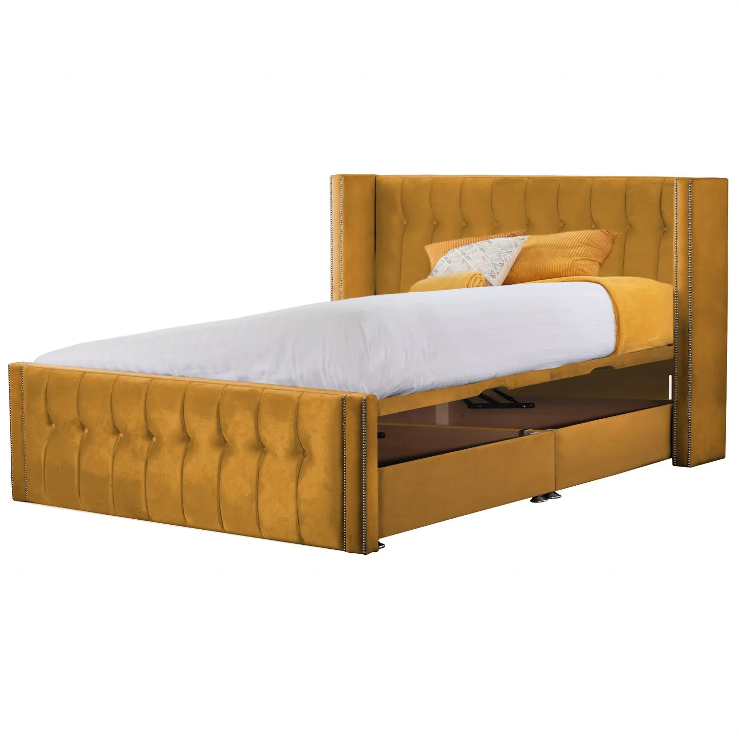 Mustard Byrd Super King Size Bed Frame