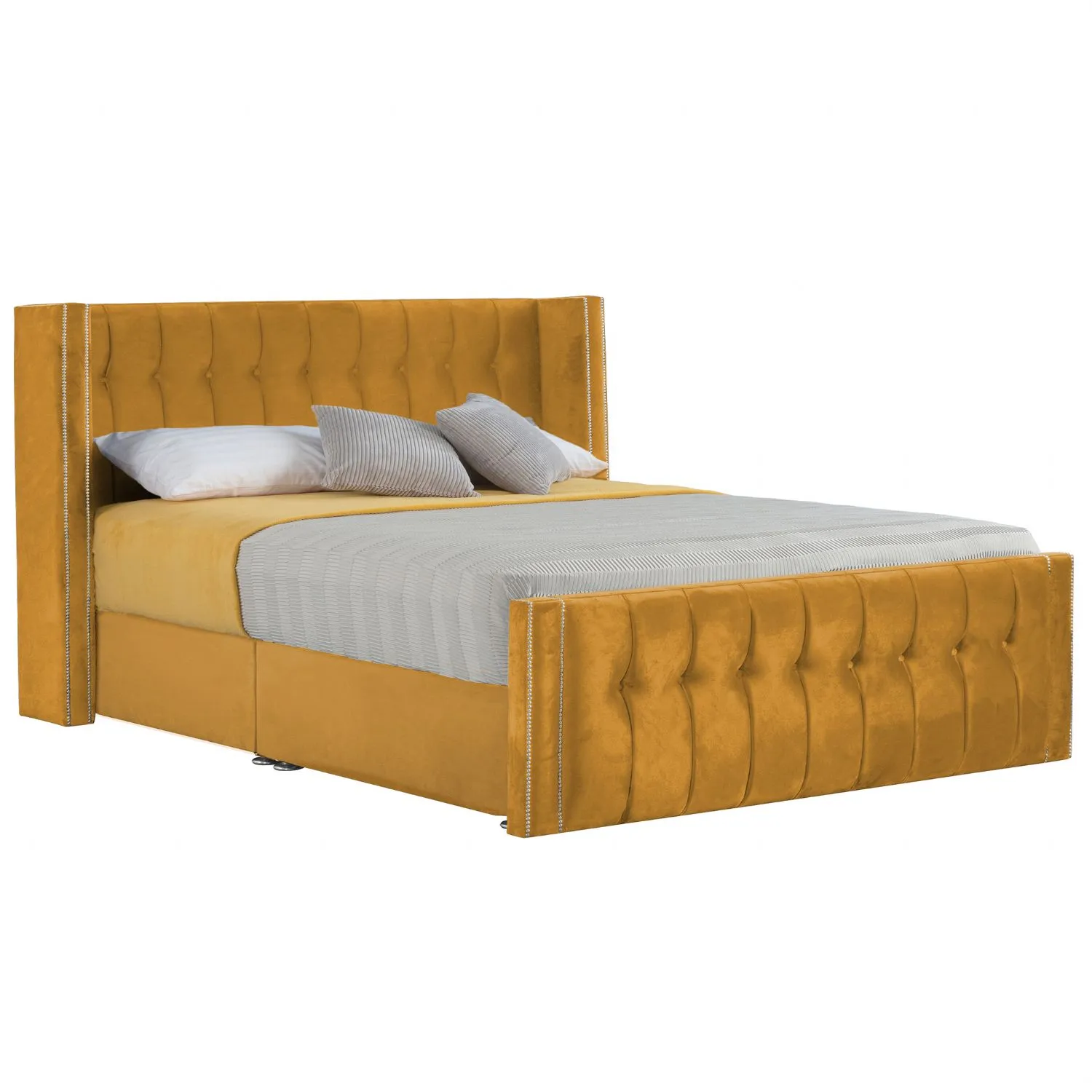 Mustard Byrd Super King Size Bed Frame